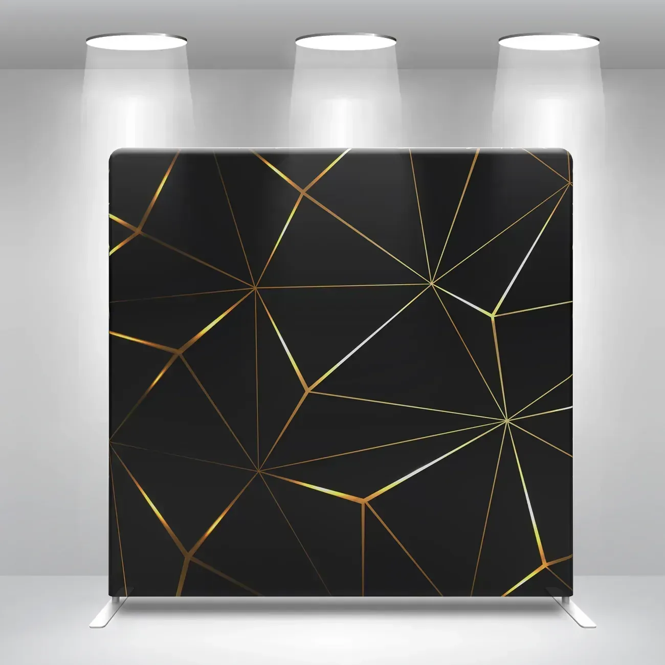 Black & Gold Geometric photo booth backdrop