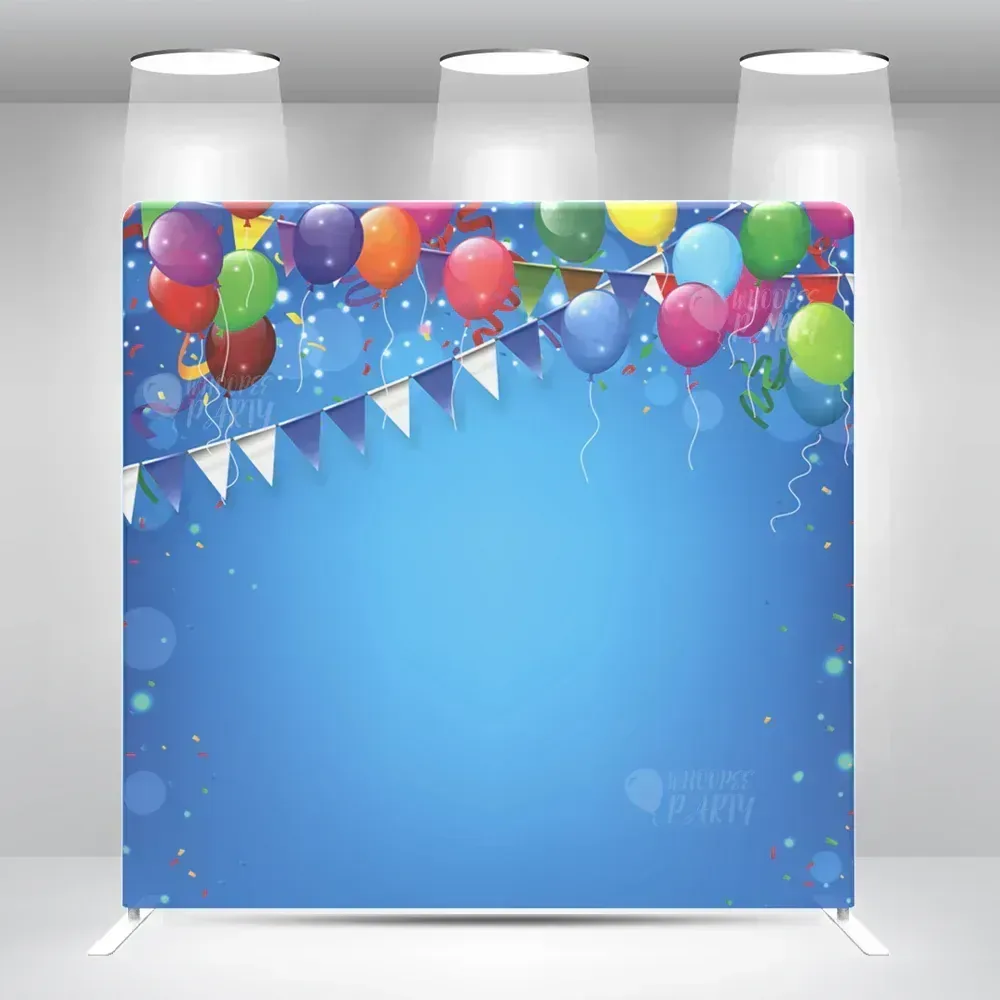 Blue Balloons photo booth backdrop