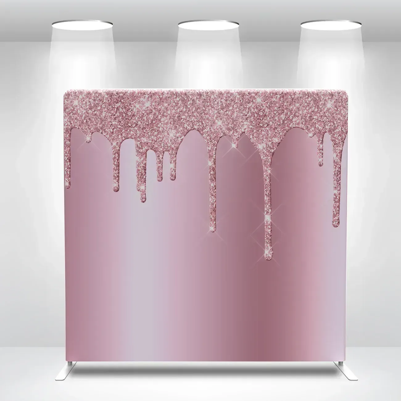 Pink Dripping Glitter photo booth backdrop