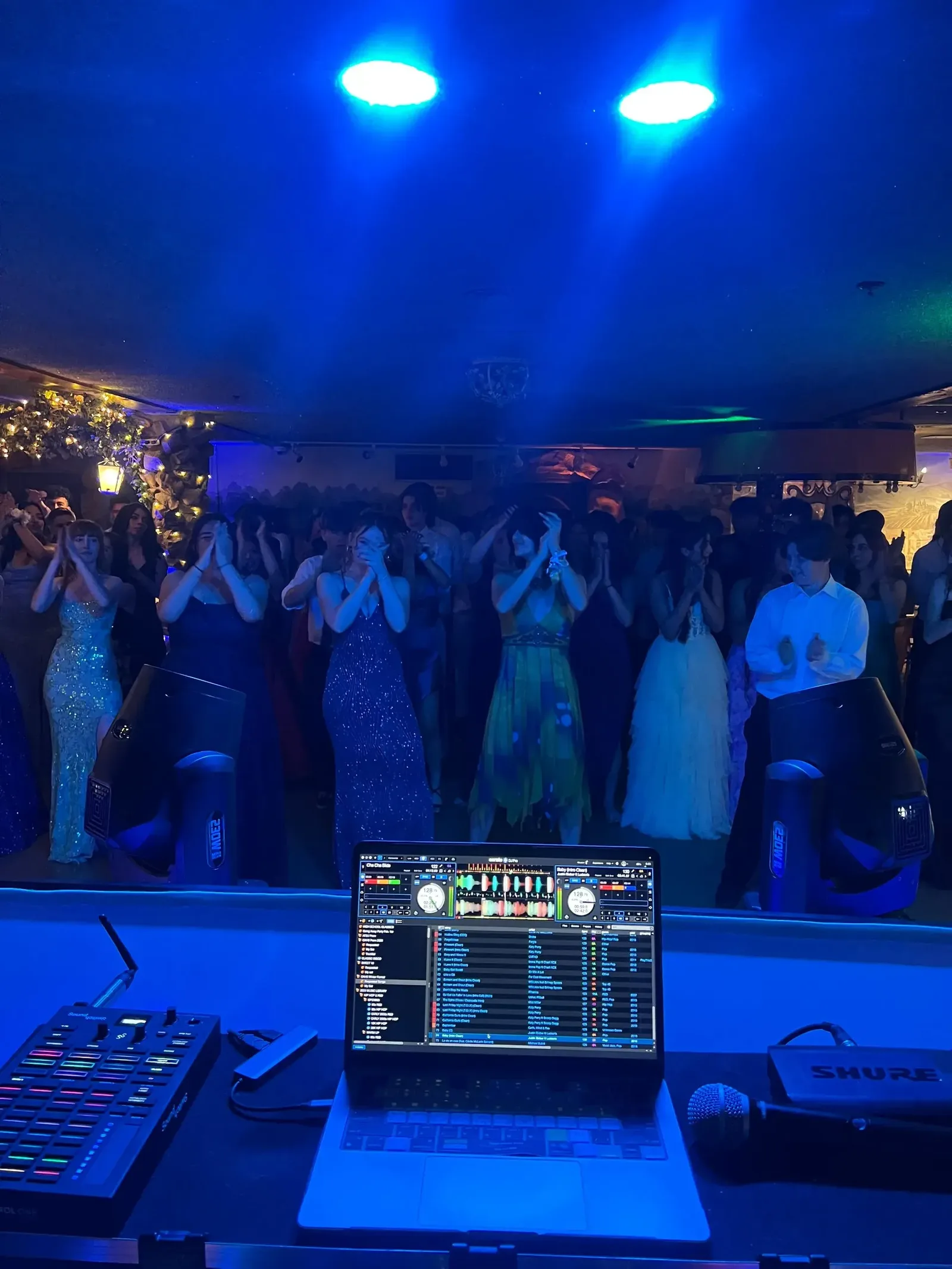 DJ controller during a live mix