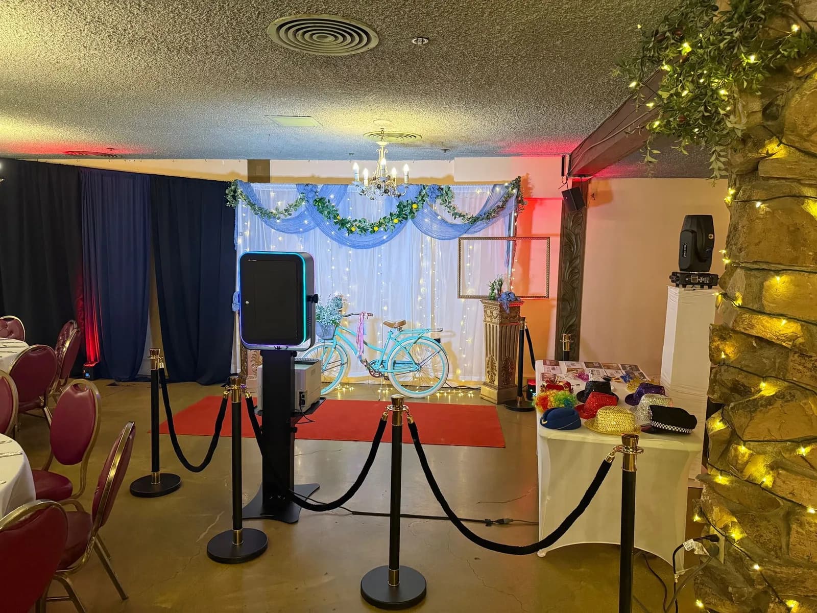 Photo booth at a holiday party